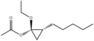 Cyclopropanol, 1-ethoxy-2-pentyl-, acetate, (1R,2R)- (9CI) Structure