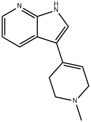 3-(1,2,3,6-四氢-1-甲基-4-吡啶)-1H-吡咯并[2,3-B]吡啶 结构式