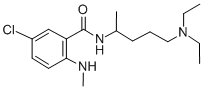 Benzamide, 5-chloro-N-(4-(diethylamino)-1-methylbutyl)-2-(methylamino) -,32615-77-3,结构式