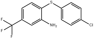 2-[(4-Chlorophenyl)thio]-5-(trifluoromethyl)aniline,32631-27-9,结构式