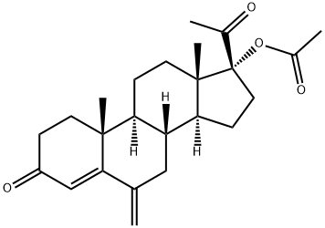 6-亚甲基孕甾-4-烯-17Α-醇-3,20-二酮-17-醋酸酯,32634-95-0,结构式