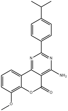 4-Amino-2-(4-isopropylphenyl)-7-methoxy-5H-[1]benzopyrano[4,3-d]pyrimidin-5-one|