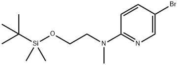 (5-Bromopyridin-2-yl)[2-(tert-butyldimethylsilyloxy)ethyl]methylamine, 326496-01-9, 结构式