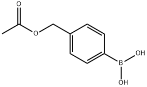 (4-乙酰氧基甲基)苯基硼酸 结构式