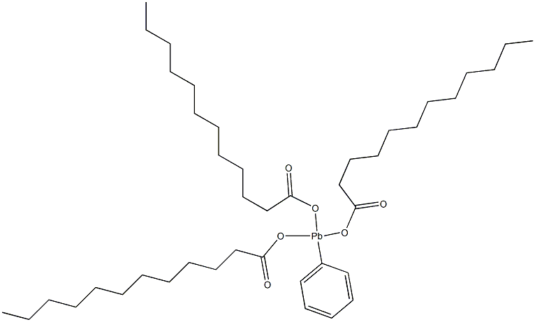 Tris(dodecanoyloxy)phenylplumbane 结构式