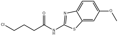 4-CHLORO-N-(6-METHOXY-2-BENZOTHIAZOLYL)-BUTANAMIDE,326872-93-9,结构式