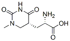 5-Pyrimidinepropanoic acid, alpha-aminohexahydro-1-methyl-2,4-dioxo-, (alphaS,5R)- (9CI) 结构式