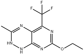 7-Ethoxy-1,2-dihydro-3-methyl-5-(trifluoromethyl)pyrimido[5,4-e]-1,2,4-triazine,32709-22-1,结构式