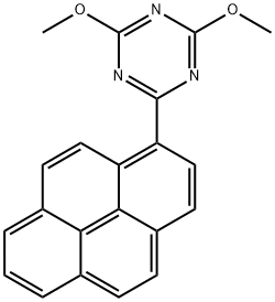 2,4-dimethoxy-6-pyren-1-yl-1,3,5-triazine 结构式