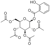 2,3,4,6-Tetra-O-acetyl-b-D-glucopyranosylsalicylate 化学構造式