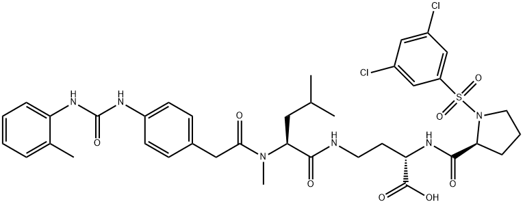 (2(S)-[1-(3,5-Dichlorophenylsulfonyl)-L-prolylaMino]-4-[N-Methyl-N-[2-[4-[3-(2-Methylphenyl)ureido]phenyl]acetyl]-L-leucylaMino]butyric acid )