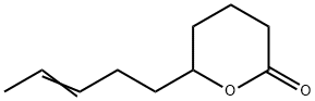 6-(3-ペンテニル)テトラヒドロ-2H-ピラン-2-オン 化学構造式