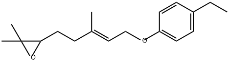 3-[(E)-5-(4-Ethylphenoxy)-3-methyl-3-pentenyl]-2,2-dimethyloxirane 结构式