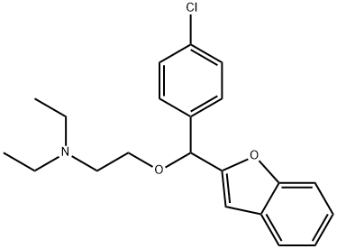 2-[benzofuran-2-yl-(4-chlorophenyl)methoxy]-N,N-diethyl-ethanamine,32779-46-7,结构式