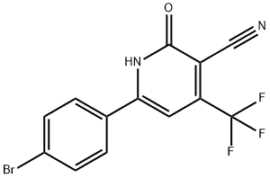 3-CYANO-4-TRIFLUOROMETHYL-6-(4'-BROMOPHENYL)-PYRIDINE-2-ONE Struktur