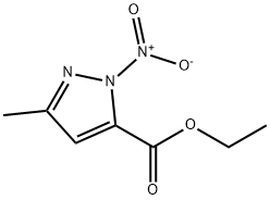 1H-Pyrazole-5-carboxylicacid,3-methyl-1-nitro-,ethylester(9CI) Structure