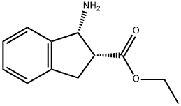 1H-Indene-2-carboxylicacid,1-amino-2,3-dihydro-,ethylester,(1R,2R)-(9CI) Struktur