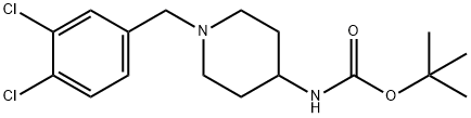 4-TERT-BUTOXYCARBONYLAMINO-1-(3,4-DICHLOROBENZYL)PIPERIDINE 结构式