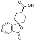 cis-3'-Oxo-spiro[cyclohexane-1,1'(3'H)-furo[3,4-c]pyridine]-4-carboxylic acid Struktur