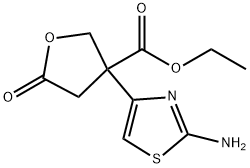 3-(2-AMINO-THIAZOL-4-YL)-5-OXO-TETRAHYDRO-FURAN-3-CARBOXYLIC ACID ETHYL ESTER