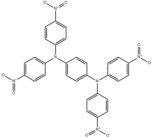 N,N,N',N'-テトラキス(4-ニトロフェニル)-1,4-ベンゼンジアミン 化学構造式