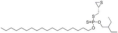 Phosphorodithioic acid, S-(2,3-epithiopropyl) O-(2-ethylbutyl) O-octadecyl ester 化学構造式