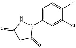 1-(3-chloro-4-fluorophenyl)pyrazolidine-3,5-dione Struktur