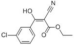 2-CYANO-3-(3-CHLOROPHENYL)-3-HYDROXYPROPENOIC ACID ETHYL ESTER Structure