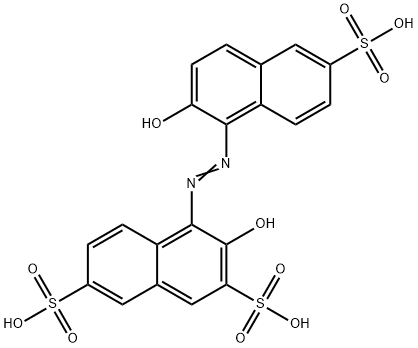 1-(2-HYDROXY-6-SULFO-1-NAPHTHYLAZO)-2-NAPHTHOL-3,6-DISULFONIC ACID Structure