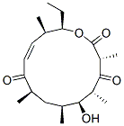 (3R,5R,6S,7S,9R,11E,13R,14R)-3,5,7,9,13-Pentamethyl-6-hydroxy-14-ethyl-1-oxa-11-cyclotetradecene-2,4,10-trione Structure