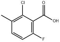 2-クロロ-6-フルオロ-3-メチル安息香酸 化学構造式