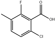 6-氯-2-氟-3-甲基苯甲酸,32890-90-7,结构式