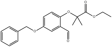 2-(4-(苄氧基)-2-甲酰基苯氧基)-2-甲基丙酸乙酯, 328919-31-9, 结构式