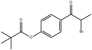 4-(2-Bromopropanoyl)phenyl 2,2-dimethylpropanoate Struktur