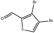 3,4-ジブロモチオフェン-2-カルブアルデヒド 化学構造式