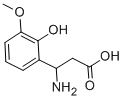 3-AMINO-3-(2-HYDROXY-3-METHOXY-PHENYL)-PROPIONIC ACID 化学構造式