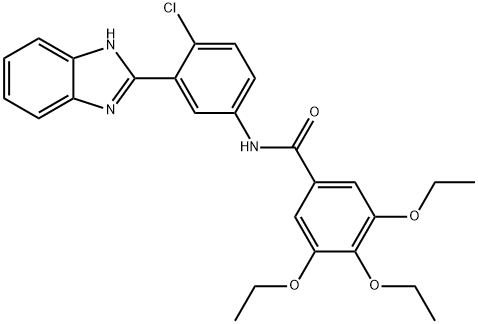 N-[3-(1H-Benzimidazol-2-yl)-4-chlorophenyl]-3,4,5-triethoxybenzamide Structure