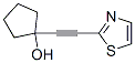 Cyclopentanol, 1-(2-thiazolylethynyl)- (9CI) Structure