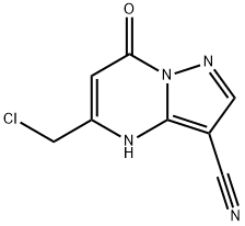 5-(Chloromethyl)-4,7-dihydro-7-oxopyrazolo[1,5-a]pyrimidine-3-carbonitrile 化学構造式