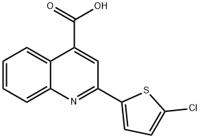 喹啉-4-羧酸,2-(5-氯-2-噻吩)-,329222-93-7,结构式