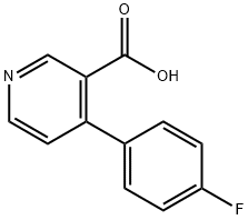 4-(4-フルオロフェニル)ニコチン酸 化学構造式