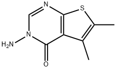 3-AMINO-5,6-DIMETHYL-3H-THIENO[2,3-D]PYRIMIDIN-4-ONE 化学構造式