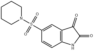 5-(PIPERIDIN-1-YLSULFONYL)-1H-INDOLE-2,3-DIONE 化学構造式