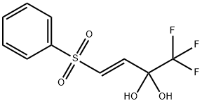 (3E)-1,1,1-三氟-4-(苯磺酰基)-3-丁烯-2,2-二醇 结构式