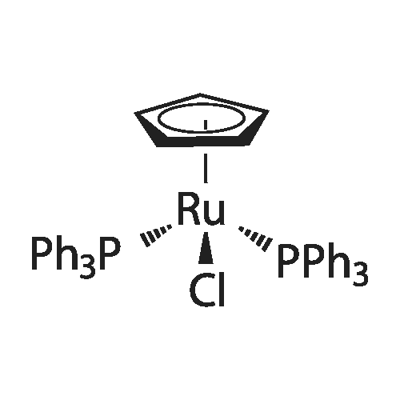 Chlorocyclopentadienylbis(triphenylphosphine)ruthenium(II) Struktur