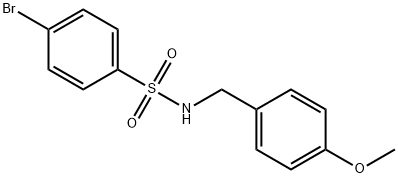 4-Bromo-N-(4-methoxybenzyl)benzenesulfonamide 化学構造式