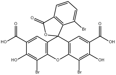4',5',7-トリブロモ-3',6'-ジヒドロキシ-3-オキソスピロ[イソベンゾフラン-1(3H),9'-[9H]キサンテン]-2',7'-ジカルボン酸 化学構造式