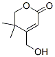 2H-Pyran-2-one, 5,6-dihydro-4-(hydroxymethyl)-5,5-dimethyl- (9CI) Struktur