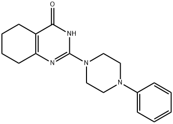 5,6,7,8-Tetrahydro-2-(4-phenyl-1-piperazinyl)-4-quinazolinol 化学構造式