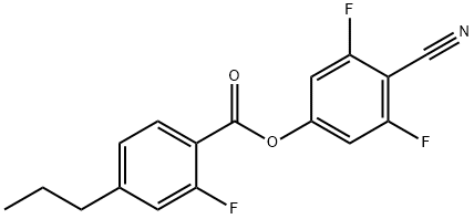 Benzoic acid, 2-fluoro-4-propyl-, 4-cyano-3,5-difluorophenyl ester Struktur
